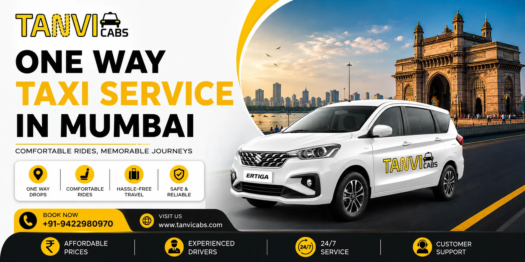 One Way Taxi Service in Mumbai